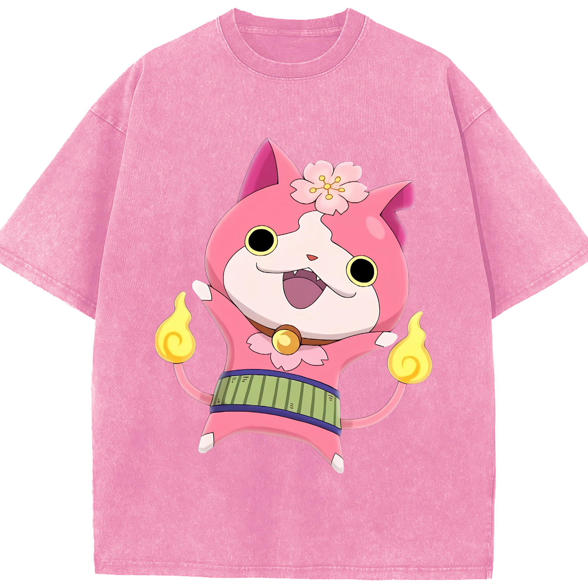 （画像用） 妖怪ウォッチ Yo-kai Watch 綿100% ヴィンテージ風 半袖Tシャツ（フロントプリント）